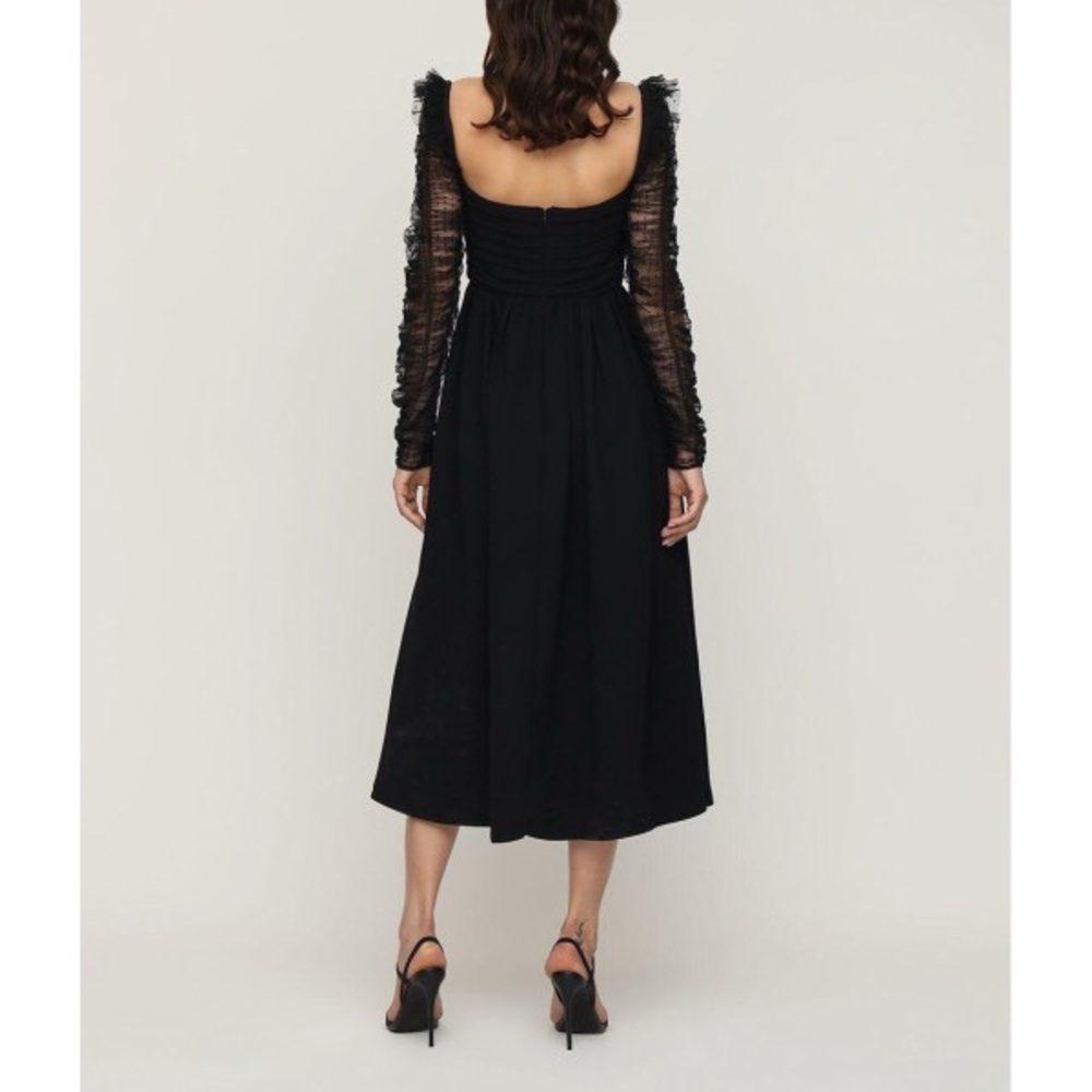 Self-Portrait crepe dot midi dress - Picture 2 of 4